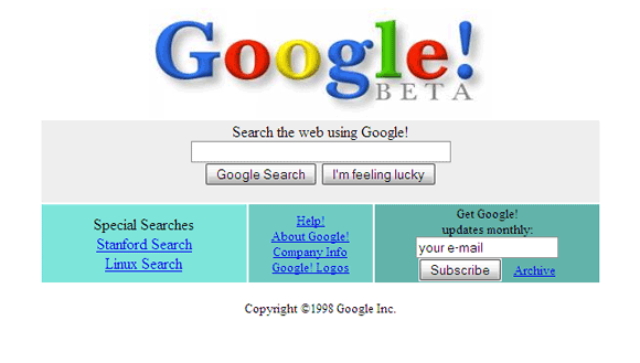 google-homepage-past