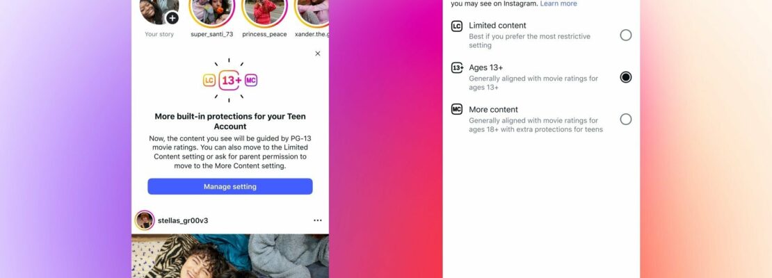 Το Instagram περιορίζει τους λογαριασμούς εφήβων σε περιεχόμενο κατάλληλο για ηλικίες 13 και άνω