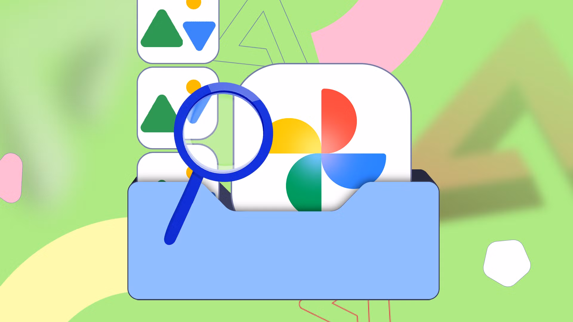 Χρήστης ψάχνει φωτογραφίες στο Google Photos από Android κινητό
