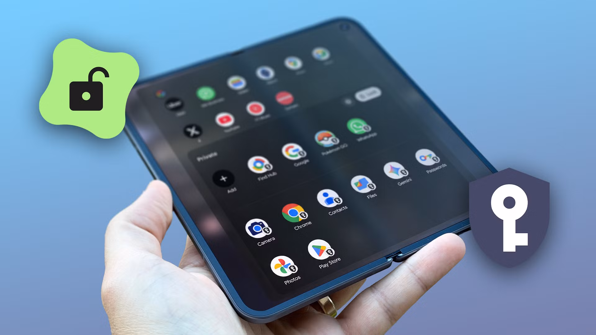 Google Pixel foldable ανοιχτό με split-screen multitasking