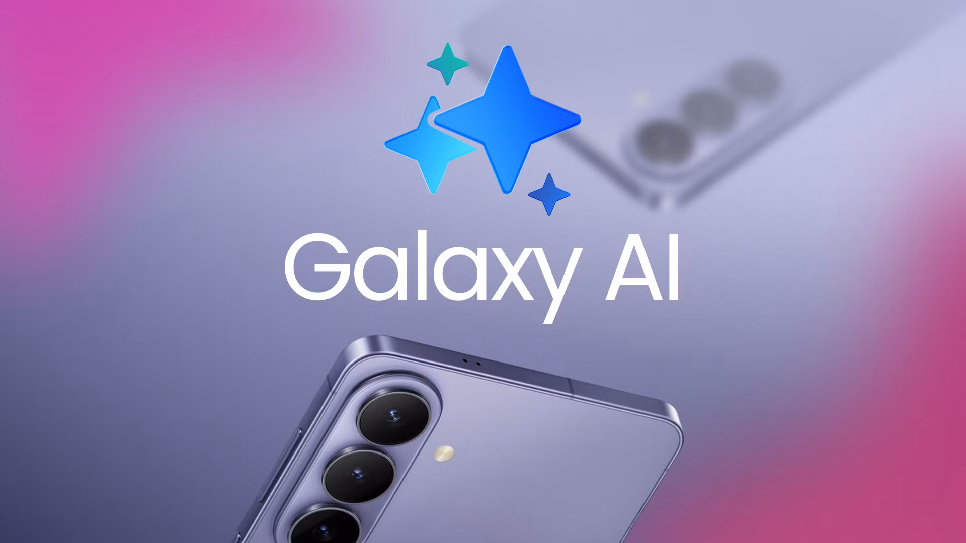 Samsung Galaxy smartphone με λειτουργίες Galaxy AI στην οθόνη