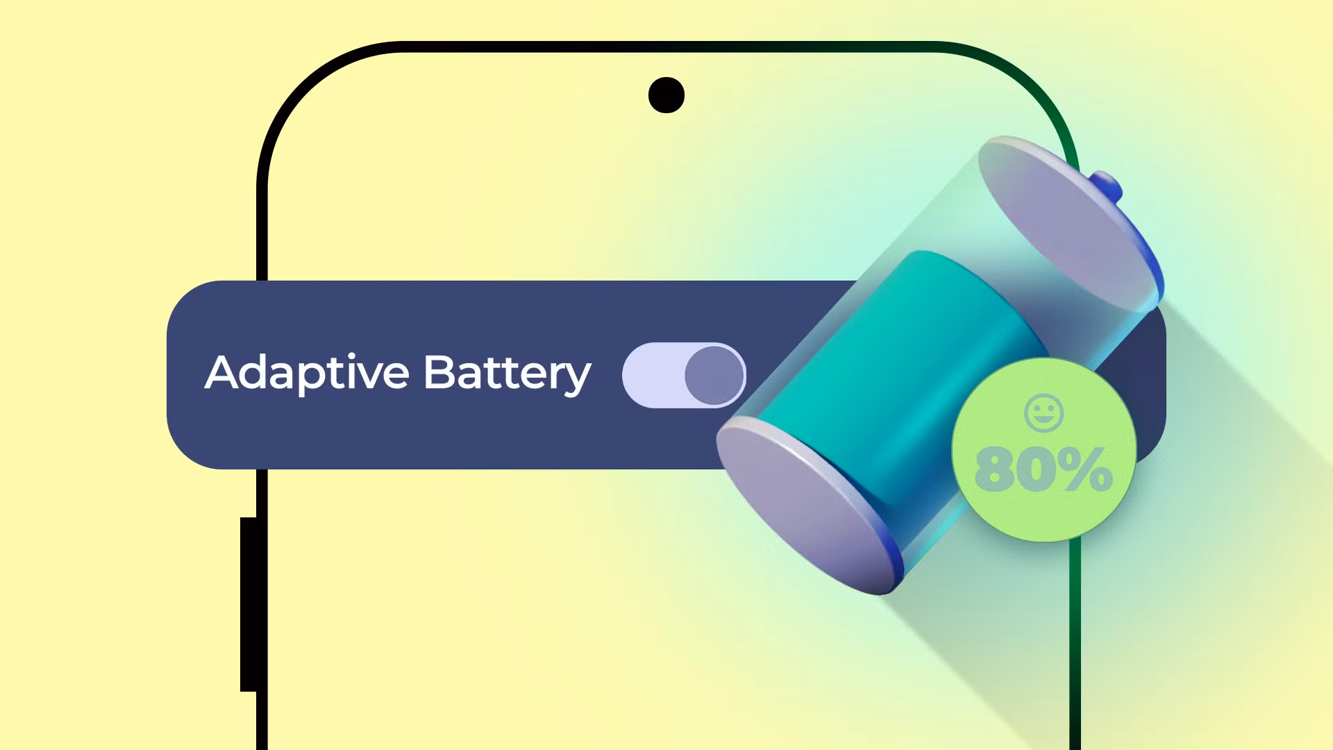 Google Pixel με ανοιχτές ρυθμίσεις μπαταρίας στην οθόνη