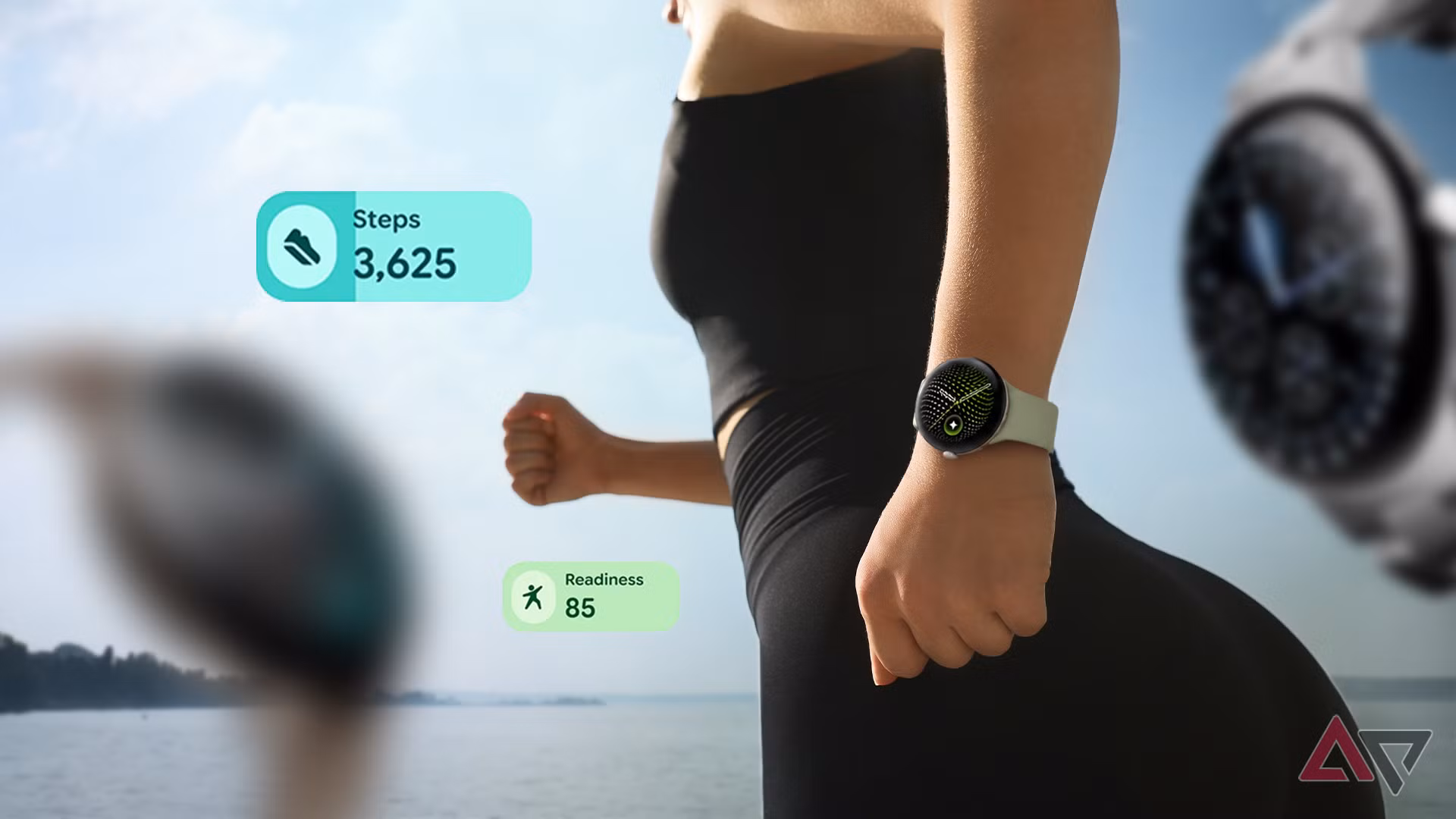 Pixel Watch σε καρπό δρομέα κατά την προπόνηση
